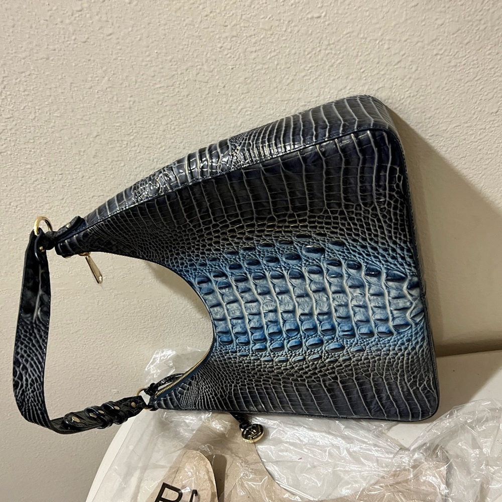NWOT Brahmin Blue and Cream Women's Bag - Picture 7 of 9